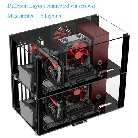 DIY Acrylic ATX Computer Case Compatible Micro-ATX MATX