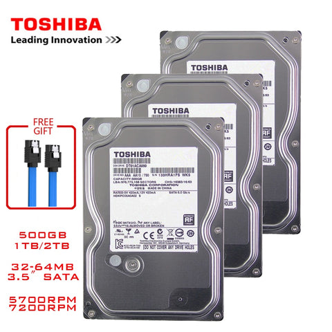 Toshiba 500GB desktop computer hdd 3.5" internal