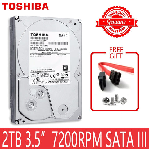 TOSHIBA 2TB Hard Drive Disk 2000GB 2 TB Internal HD