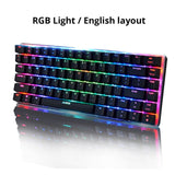Ajazz AK33 82 keys mechanical keyboard Russian / English