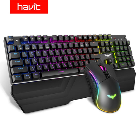 HAVIT Mechanical Keyboard 104 Keys Blue Switch Gaming Keyboard