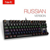 HAVIT Mechanical Keyboard 87/104 keys Blue or Red Switch