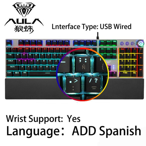 AULA Gaming Mechanical Keyboard 104 Keys
