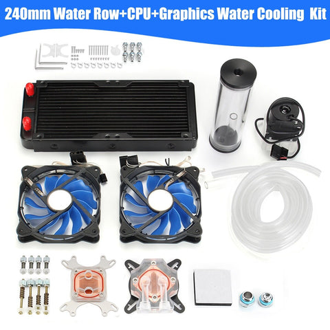 DIY PC Water Cooling Kit With 240mm Water Row + CPU Water