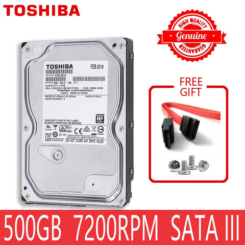 TOSHIBA 500GB Internal Hard Drive Disk Harddisk HDD